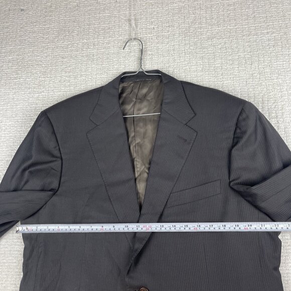 Canali Men's Lined Black Wool Sportcoat 56R Blazer Made in Italy - Picture 11 of 16